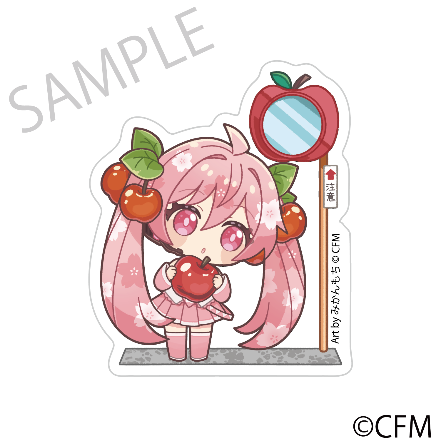 (Goods - Acrylic Stand) Sakura Miku × Hirohako Ultra-Thick Acrylic Chibi Characters Hirosaki 2025 Sakura Miku - Art by Mikanmochi