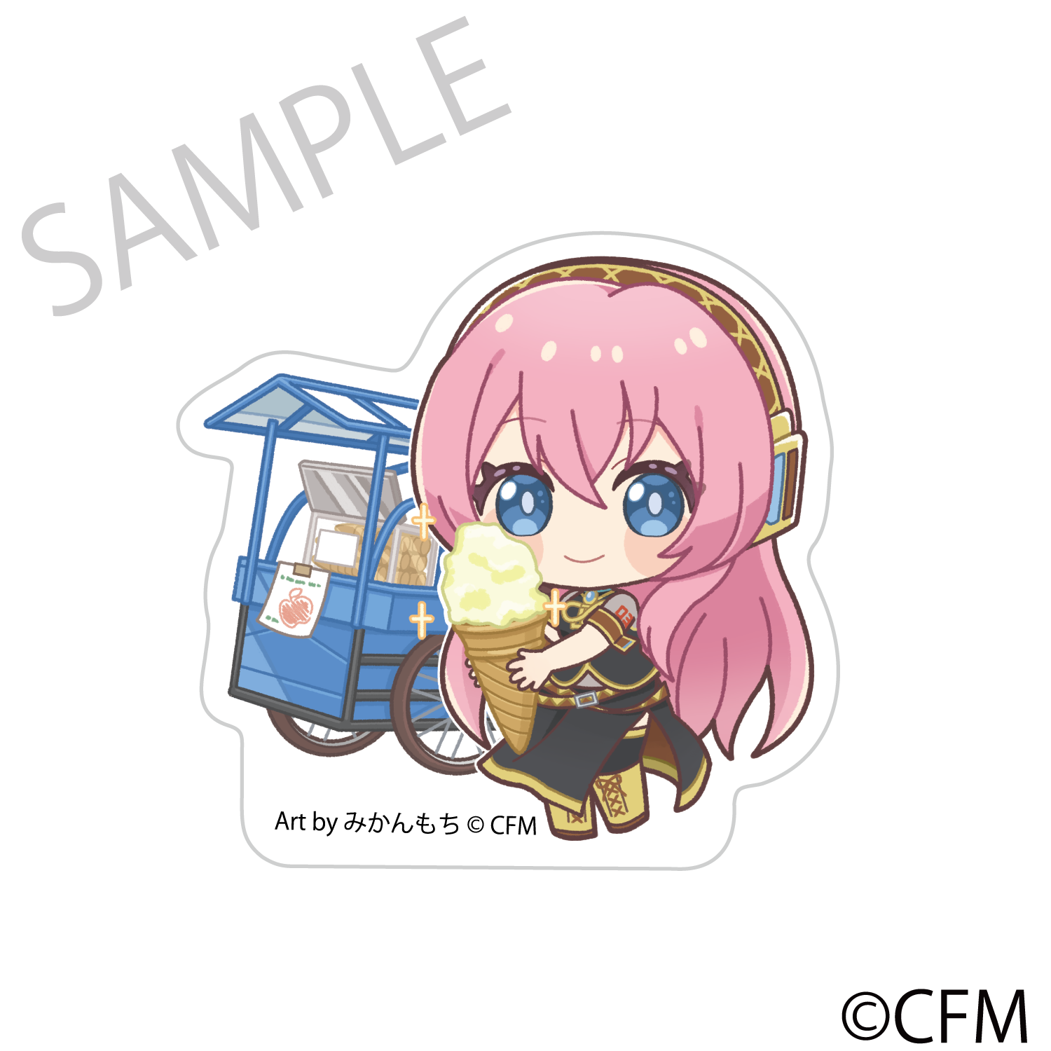 (Goods - Acrylic Stand) Sakura Miku × Hirohako Ultra-Thick Acrylic Chibi Characters Hirosaki 2025 Megurine Luka - Art by Mikanmochi