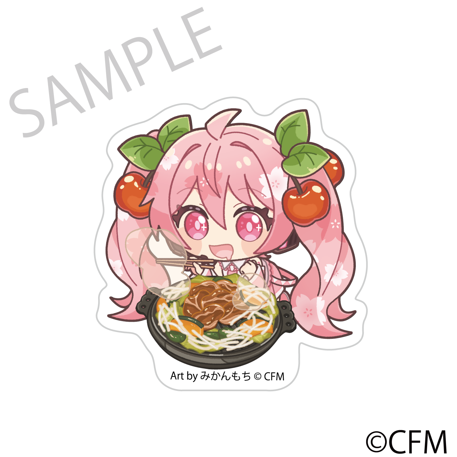 (Goods - Acrylic Stand) Sakura Miku × Hirohako Ultra-Thick Acrylic Chibi Characters Hakodate 2025 Sakura Miku - Art by Mikanmochi