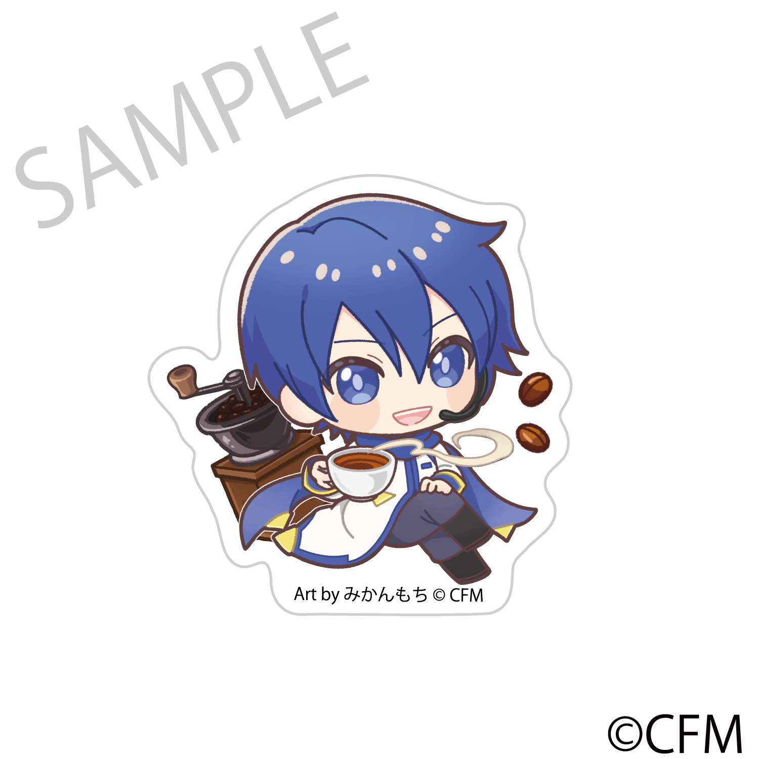 (Goods - Acrylic Stand) Sakura Miku × Hirohako Ultra-Thick Acrylic Chibi Characters Hakodate 2025 KAITO - Art by Mikanmochi