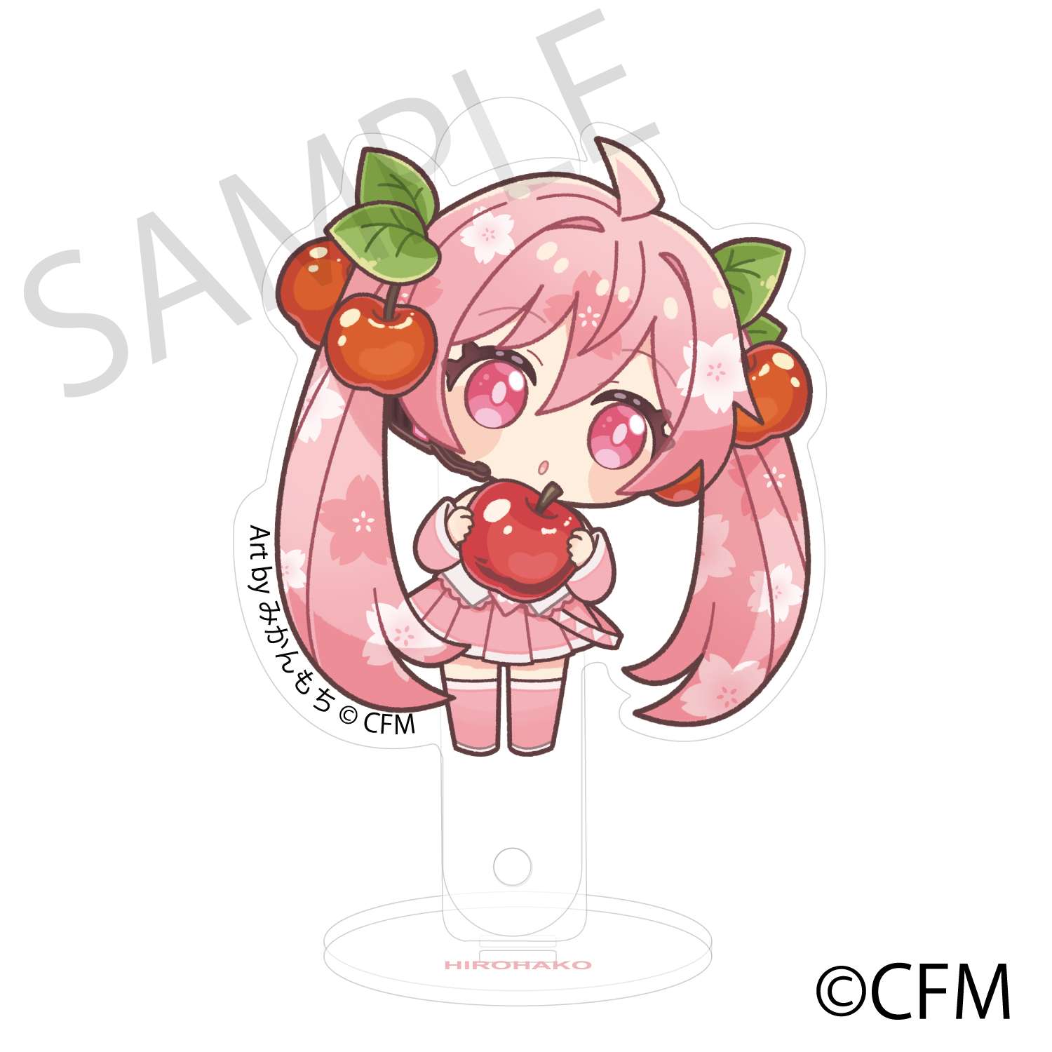 (Goods - Acrylic Stand) Sakura Miku × Hirohako Acrylic Prop and Stand Hirosaki 2025 Sakura Miku - Art by Mikanmochi