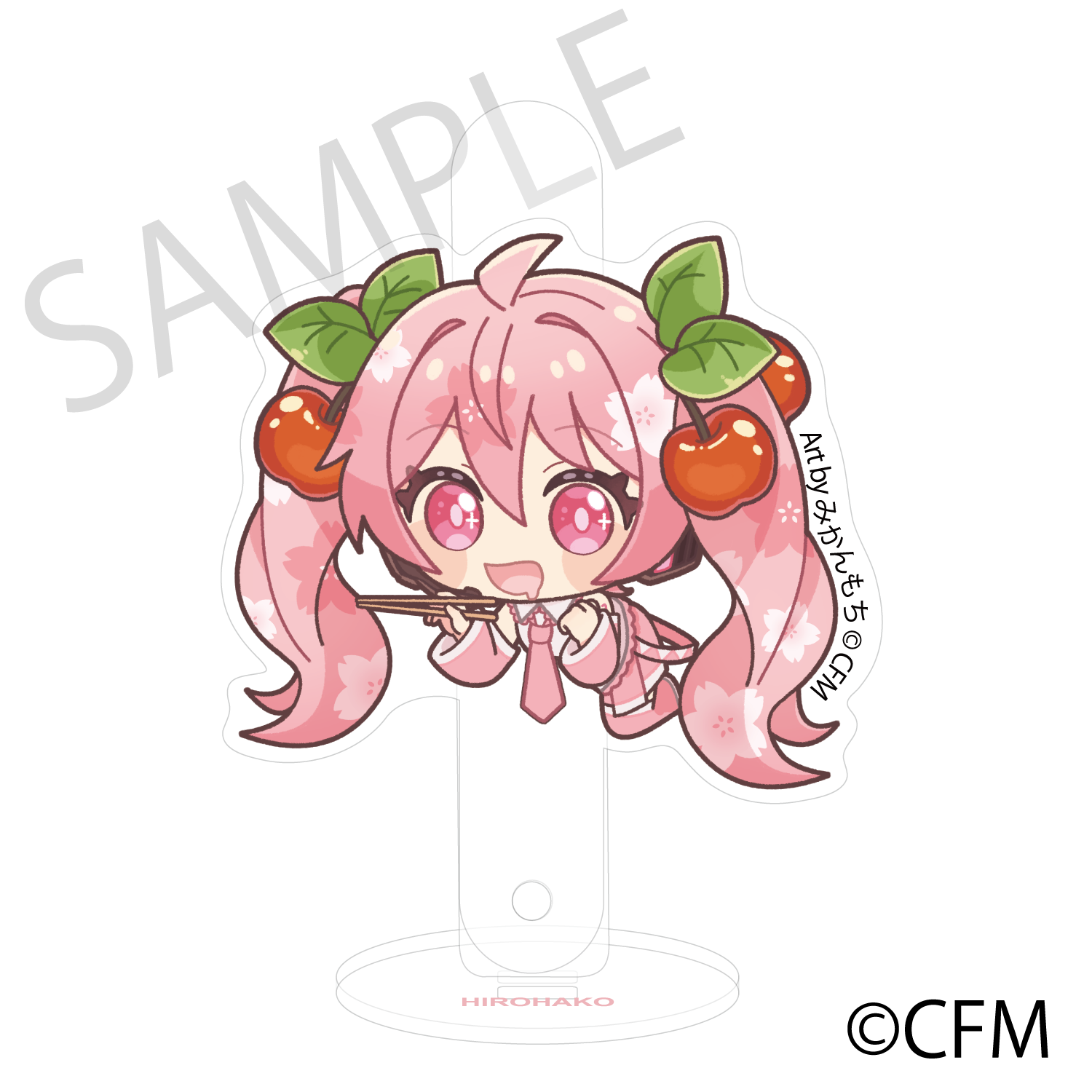 (Goods - Acrylic Stand) Sakura Miku × Hirohako Acrylic Prop and Stand Hakodate 2025 Sakura Miku - Art by Mikanmochi