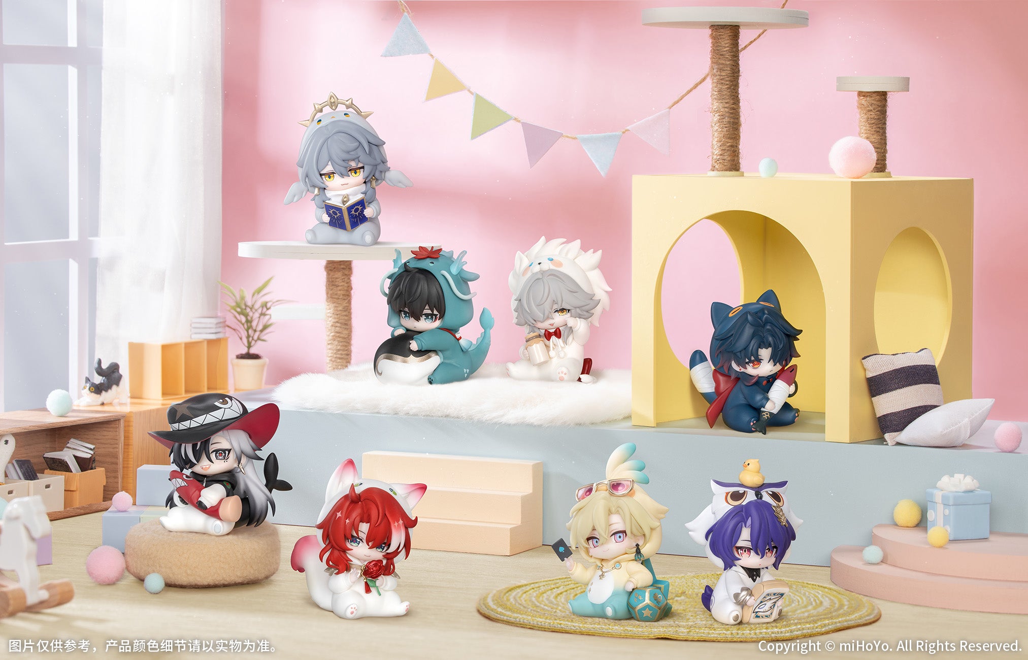 (1BOX=8)(Trading Figure) Honkai: Star Rail Boys' Dorm Series Chibi Character Blind Box