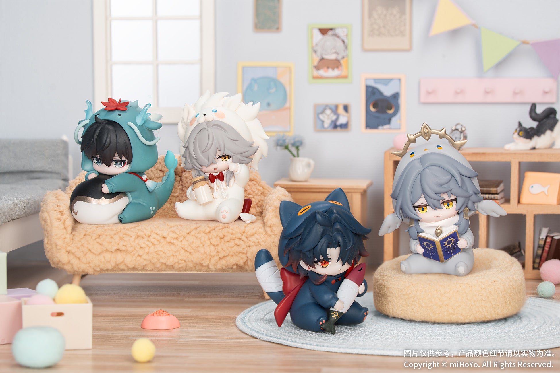 (1BOX=8)(Trading Figure) Honkai: Star Rail Boys' Dorm Series Chibi Character Blind Box