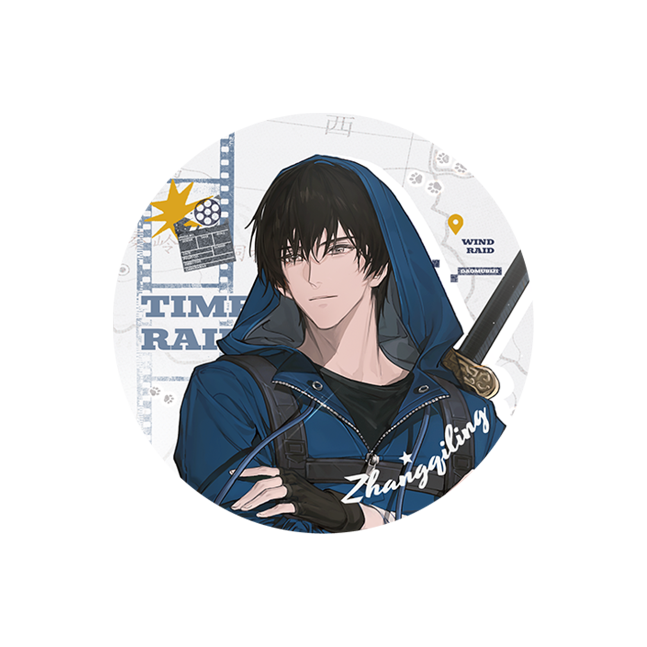 (Goods - Badge) The Lost Tomb (Daomu Biji) 2026 Fes Wind Raid Series Button Badge Zhang Qiling