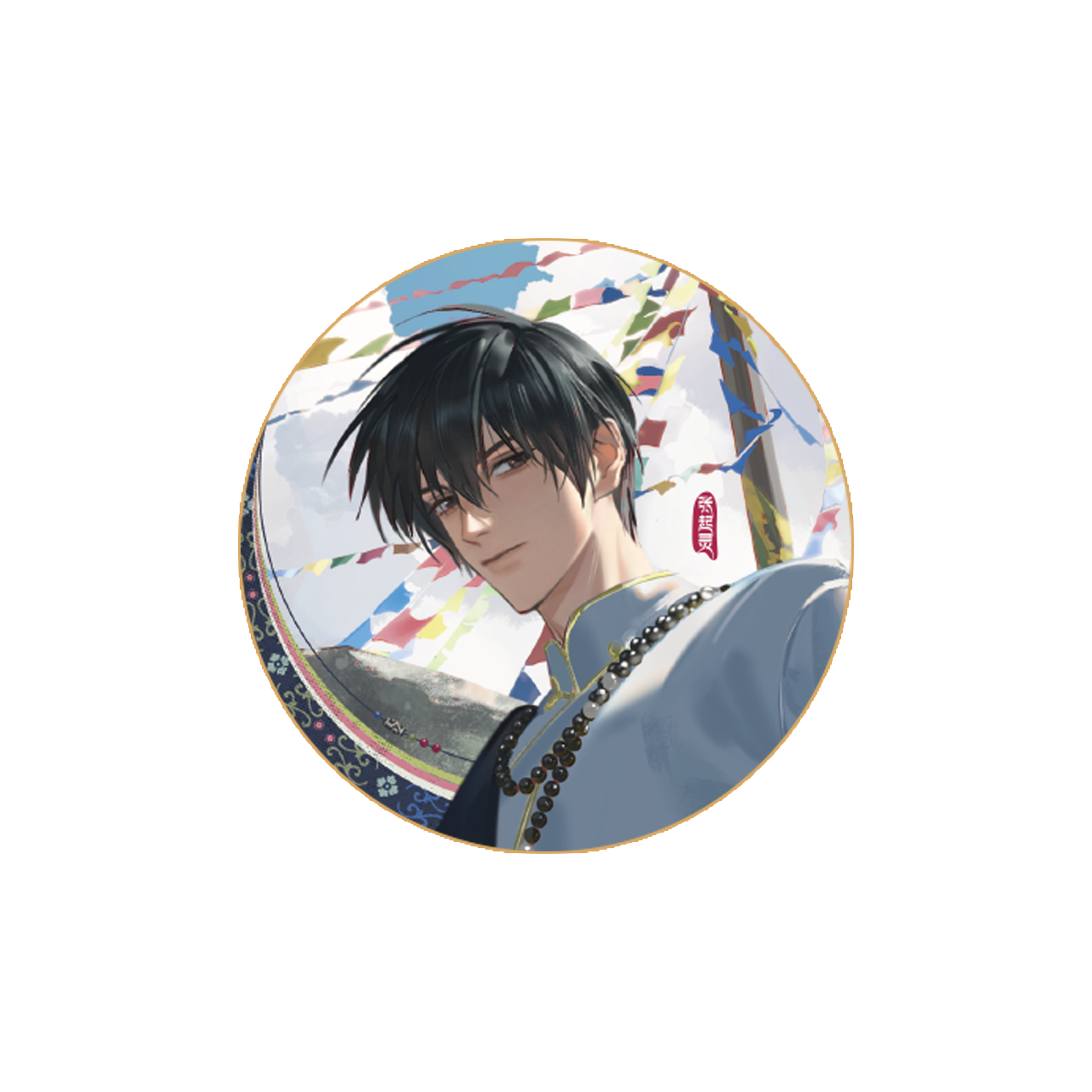 (Goods - Badge) The Lost Tomb (Daomu Biji) 2026 Fes Flowers On The Mount Series Button Badge Zhang Qiling