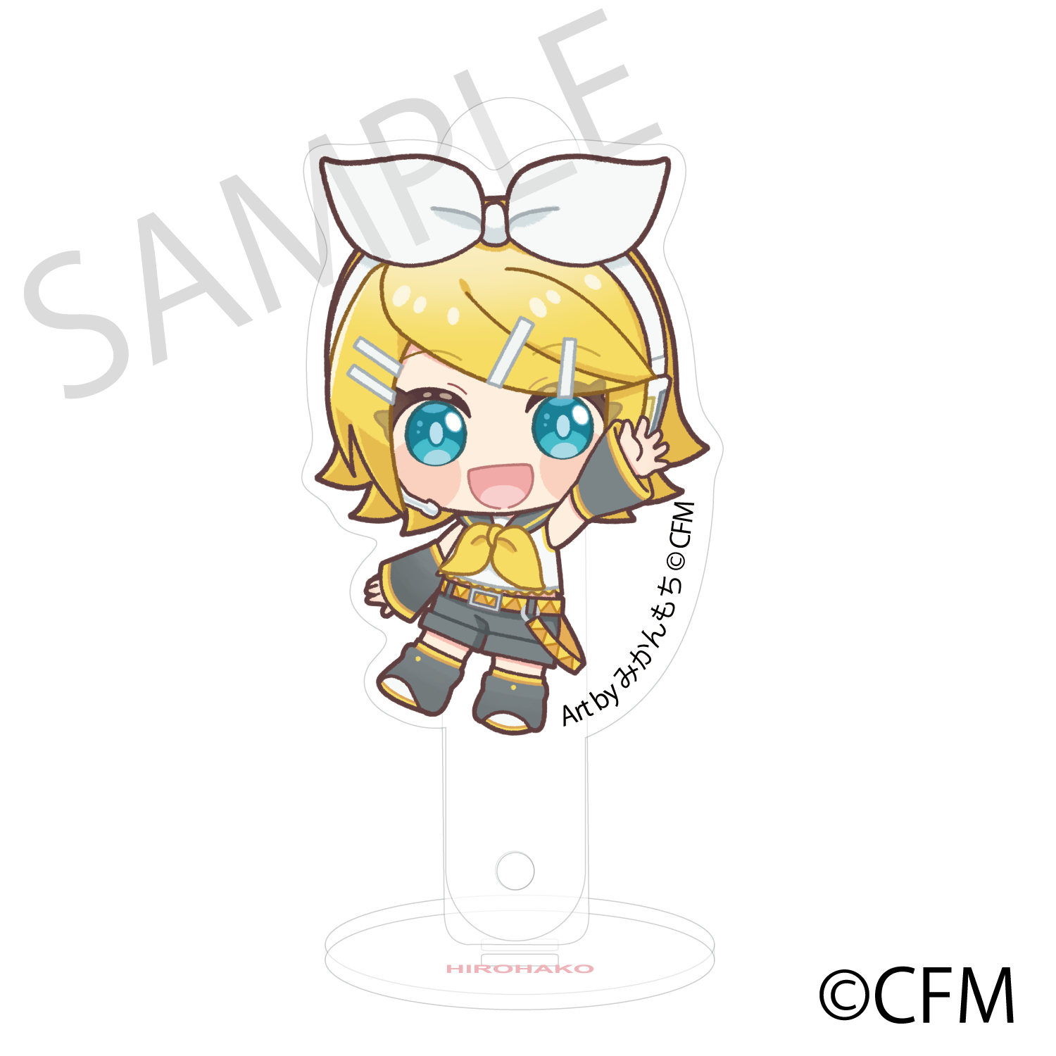(Goods - Acrylic Stand) Sakura Miku × Hirohako Acrylic Prop and Stand Hakodate 2025 Kagamine Rin - Art by Mikanmochi
