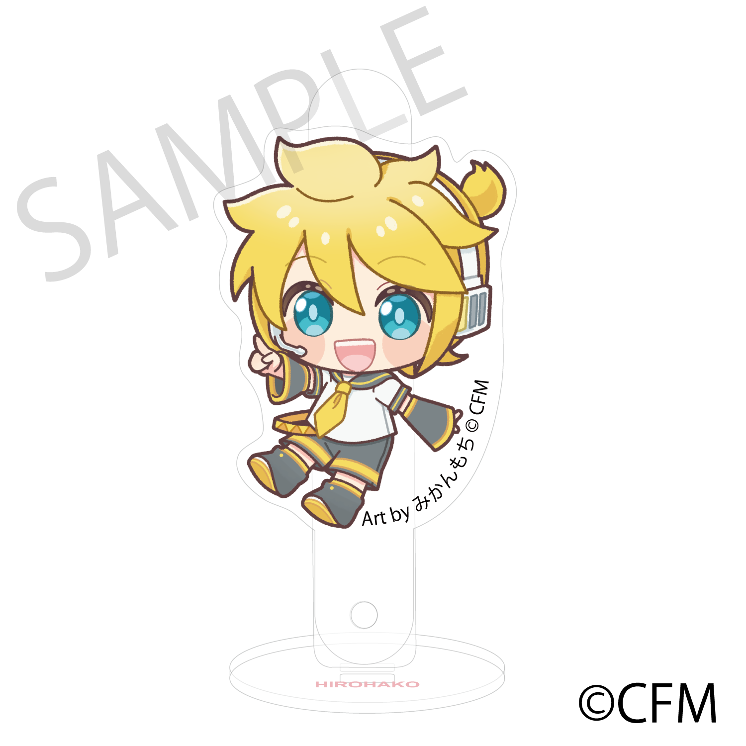 (Goods - Acrylic Stand) Sakura Miku × Hirohako Acrylic Prop and Stand Hakodate 2025 Kagamine Len - Art by Mikanmochi