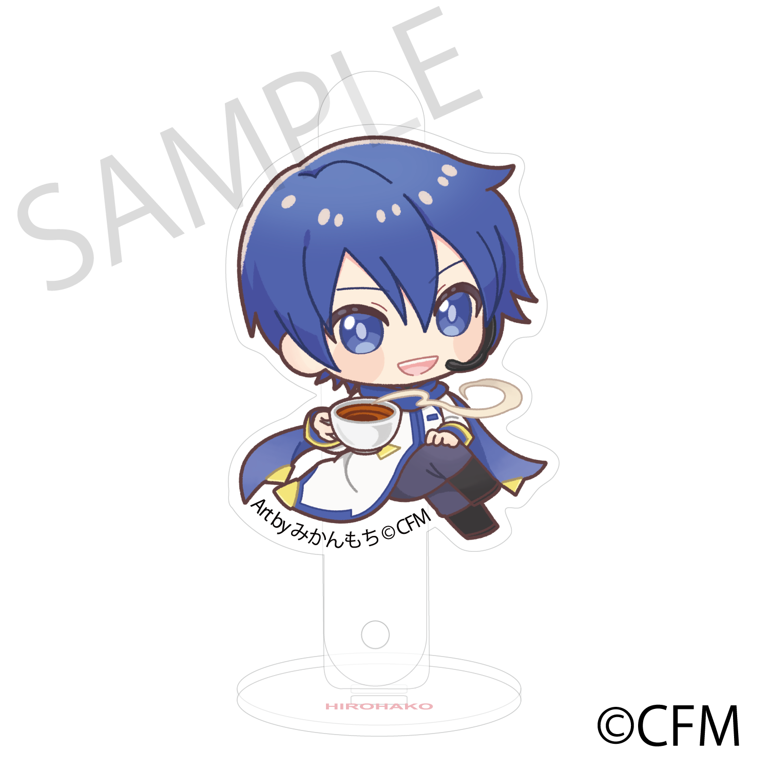 (Goods - Acrylic Stand) Sakura Miku × Hirohako Acrylic Prop and Stand Hakodate 2025 KAITO - Art by Mikanmochi