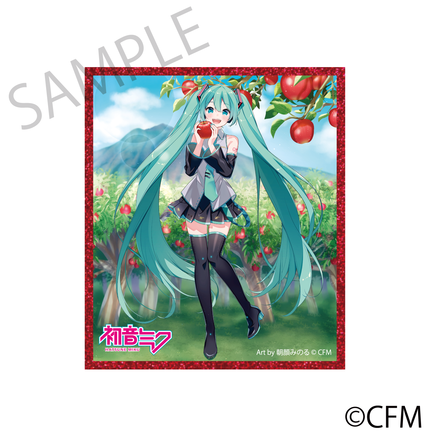 (Goods - Art Board) Hatsune Miku × Hirosaki Apple Acrylic Art Board - Art by Asagao Minoru