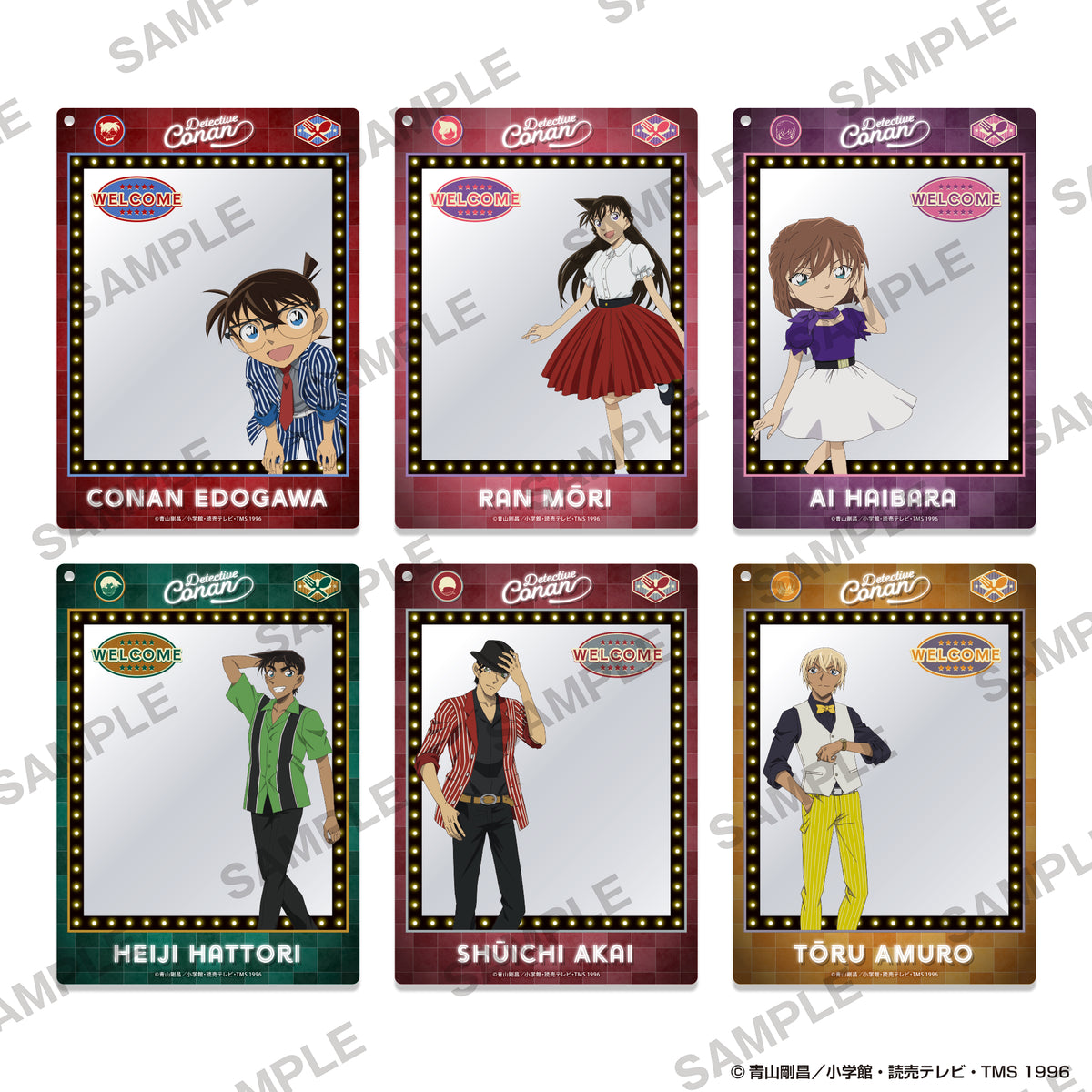 (Goods - Keychain) Detective Conan Framed Acrylic Keychain - American Oldies Ver. Ai Haibara