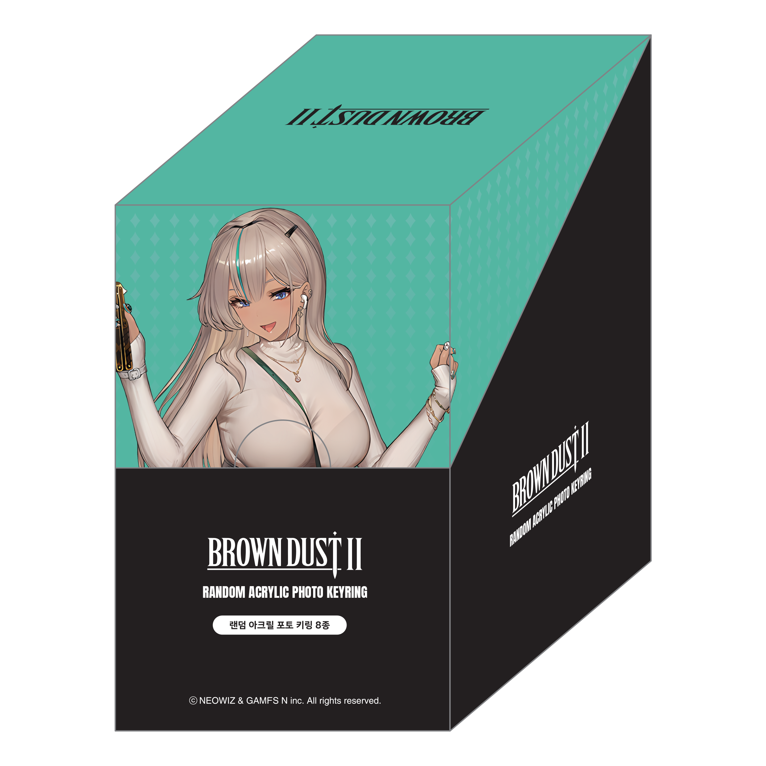 (1BOX=8)(Goods - Keychain) BROWNDUST2 Character Random Acrylic Photo Key Ring Vol.1 (8 Types Total)