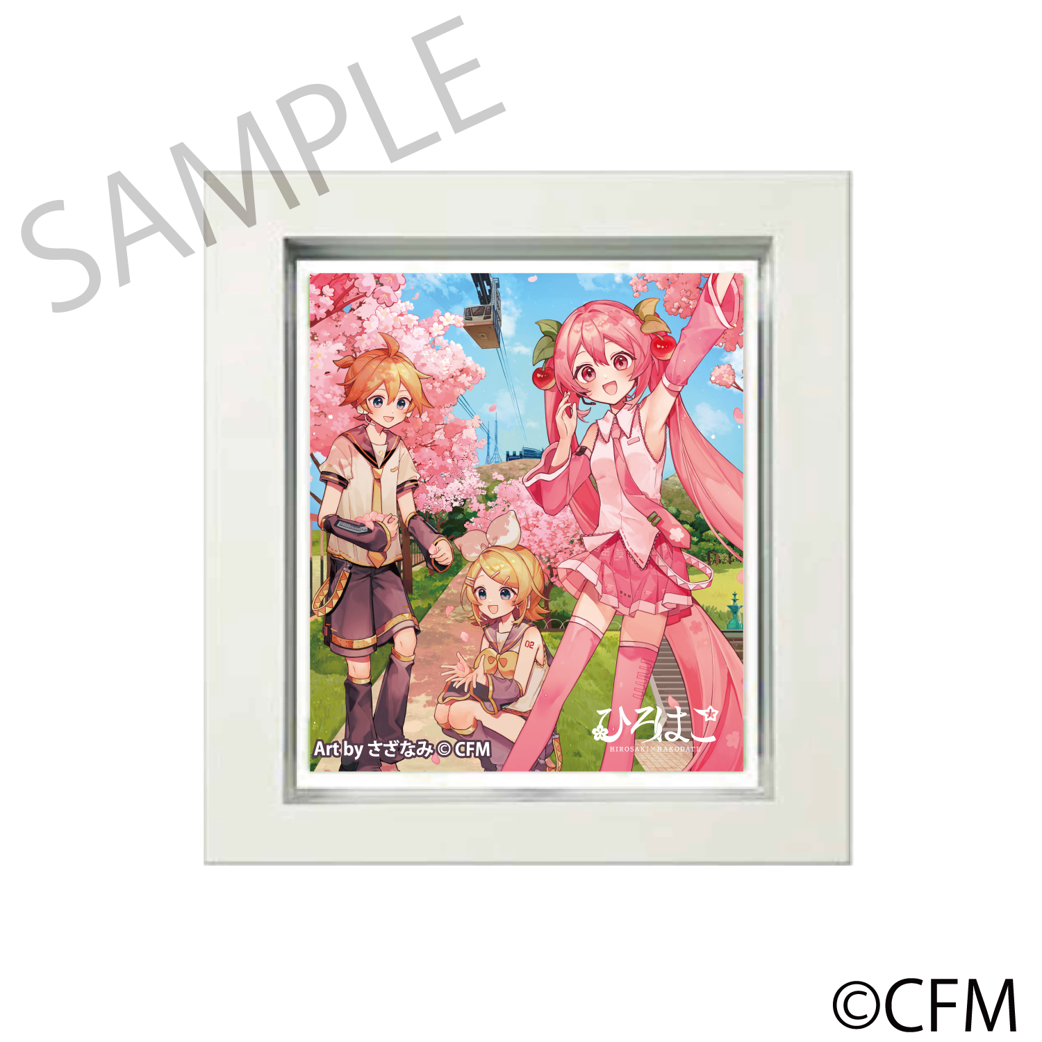 (Goods - Magnet) Sakura Miku × Hirohako Frame Magnet Hakodate 2025 - Art by Sazanami