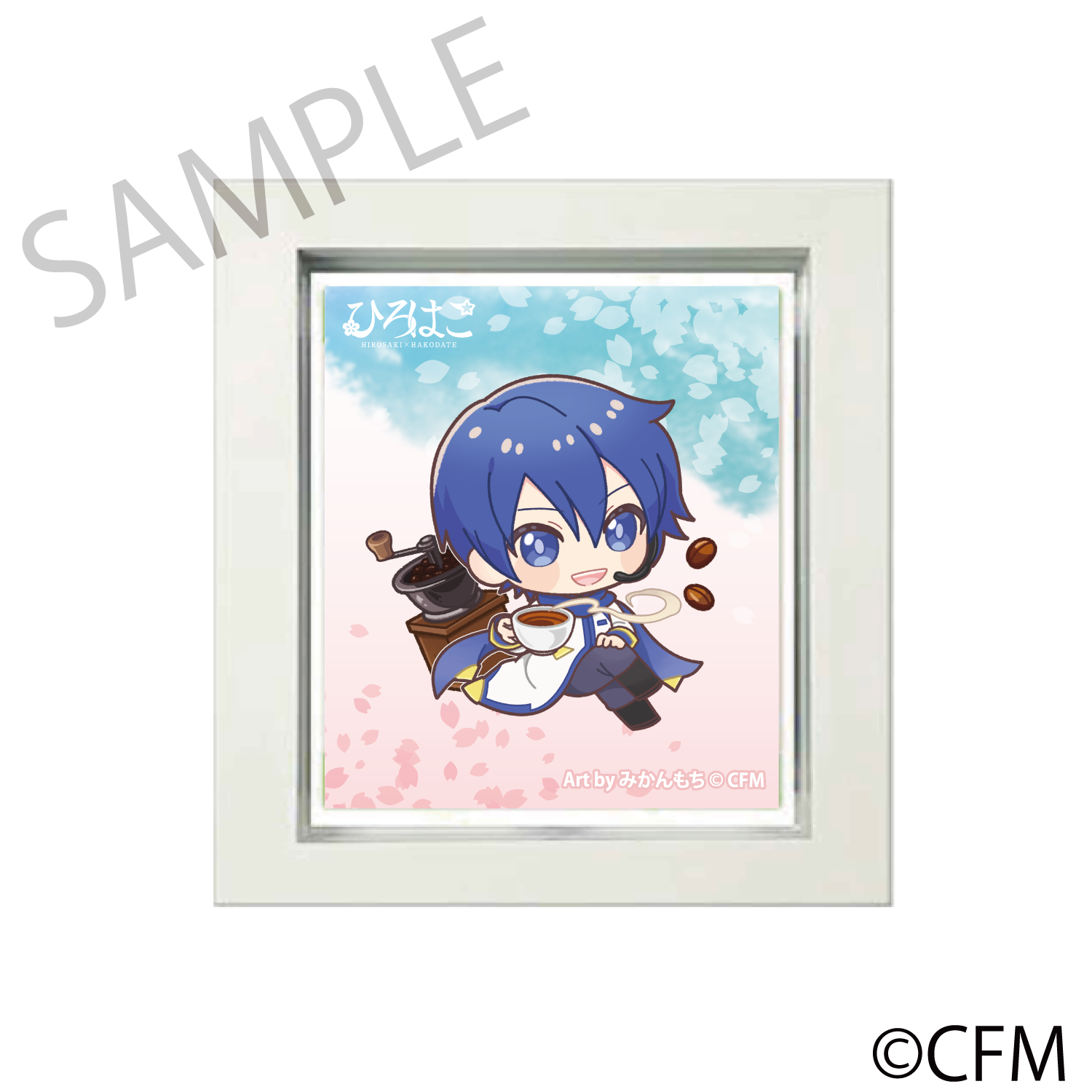 (Goods - Magnet) Sakura Miku × Hirohako Frame Magnet Hakodate 2025 KAITO - Art by Mikanmochi