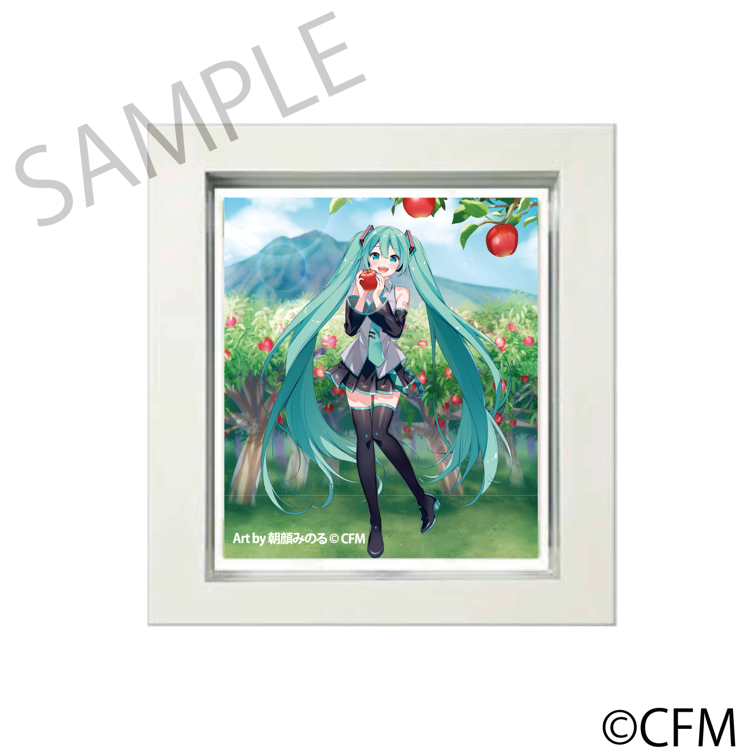(Goods - Magnet) Hatsune Miku × Hirosaki Apple Frame Magnet - Art by Asagao Minoru