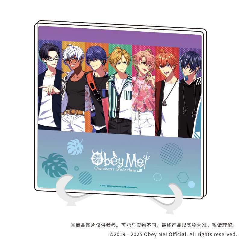 (Goods - Art Board) Acrylic Art Board Obey Me! 02 / Ensemble Design Summer Outfit ver. (Exclusive Art)