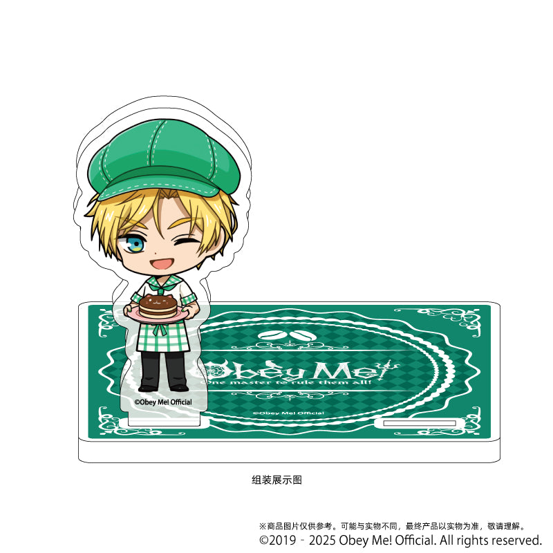 (Goods - Coaster) Acrylic Coaster Stand Obey Me! 06 / Satan Cafe ver. (Chibi Art)
