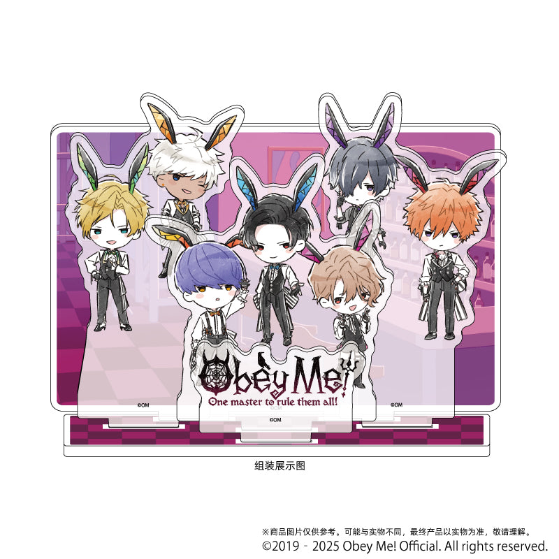 (Goods - Ornament) Obey Me! Premium Acrylic Diorama Plate 02 Ensemble Design A Bunny ver. (GraffArt)