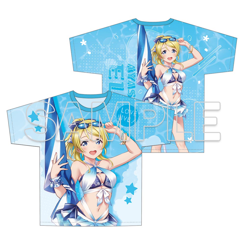 (Goods - Shirt) Love Live! Full Graphic T-shirt Ver. Swimsuit - Eli Ayase