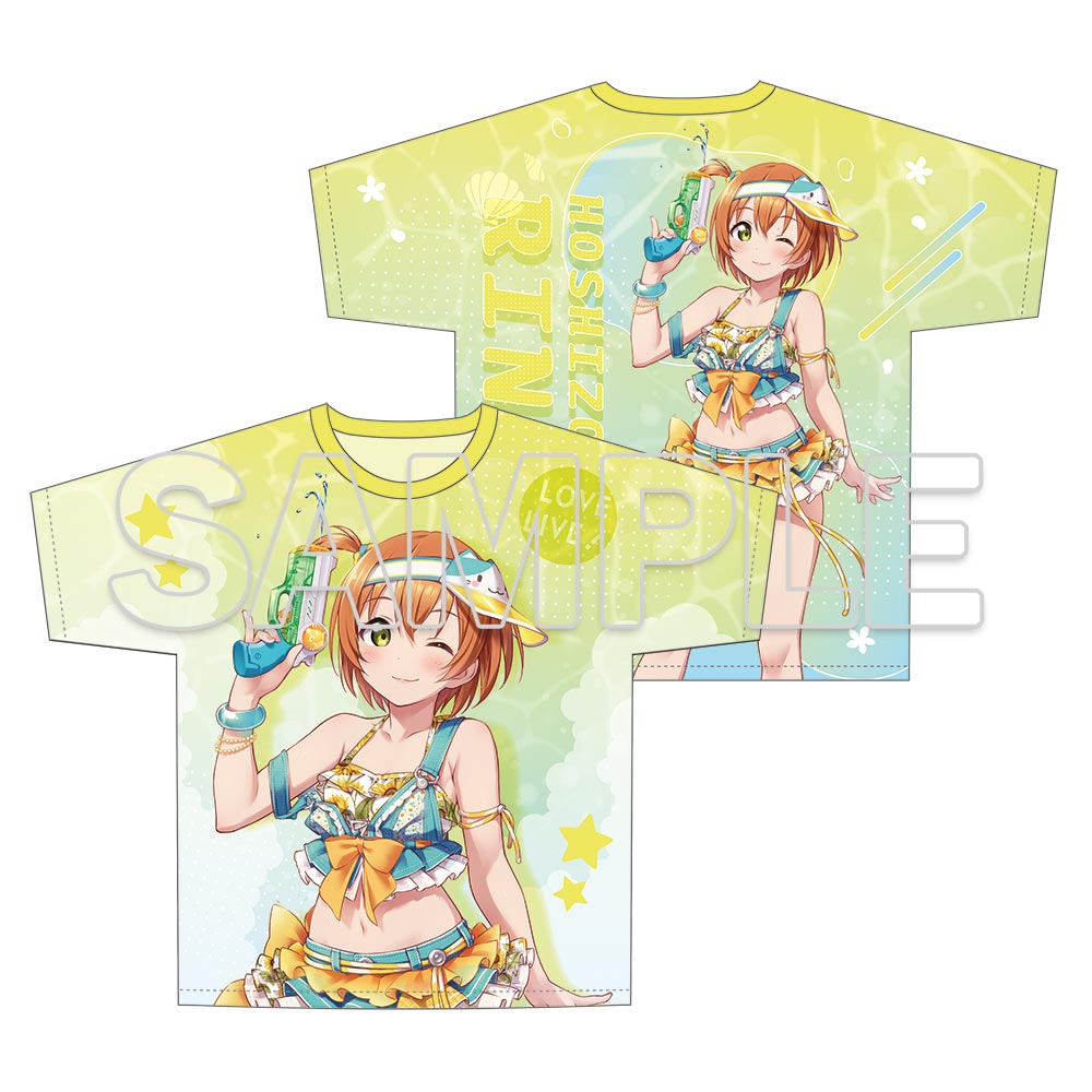 (Goods - Shirt) Love Live! Full Graphic T-shirt Ver. Swimsuit - Rin Hoshizora