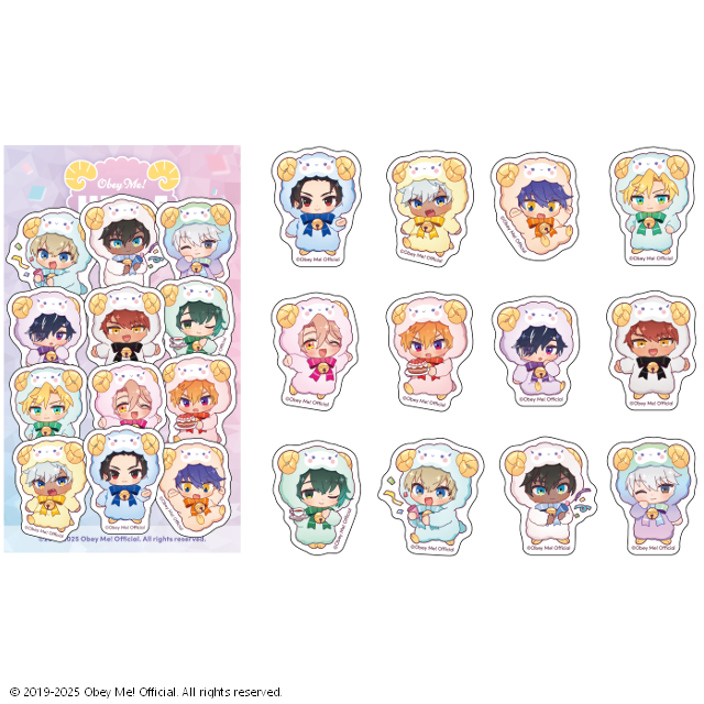 (Goods - Sticker) Obey Me! x CharaDri!! BLANC 2025 Flake Stickers