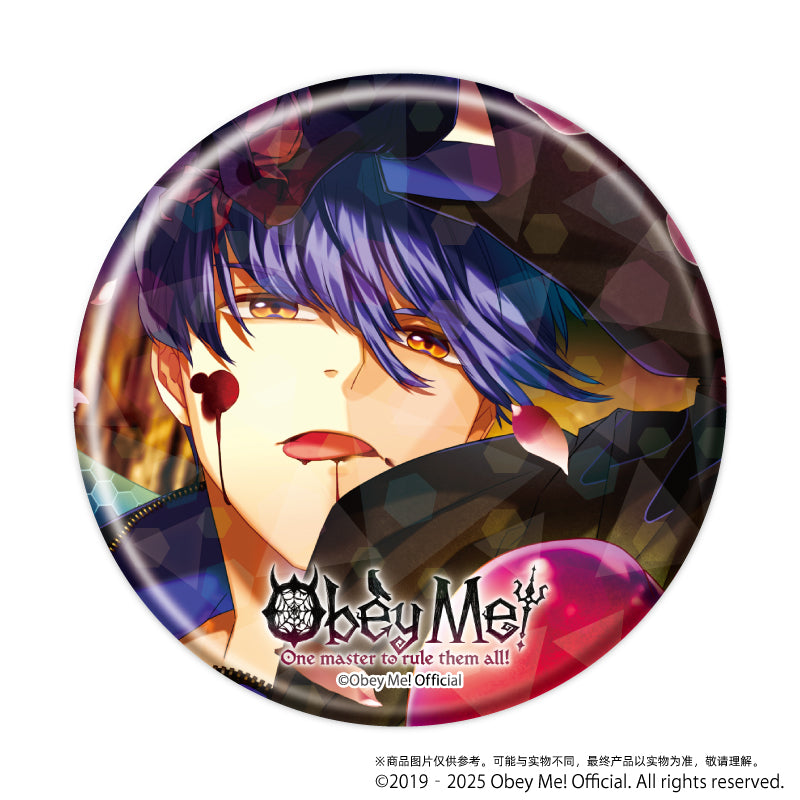 (1BOX=7)(Goods - Badge) Holographic Button Badge (65mm) Obey Me! 02 / Complete BOX (7 Types Total)(Art)