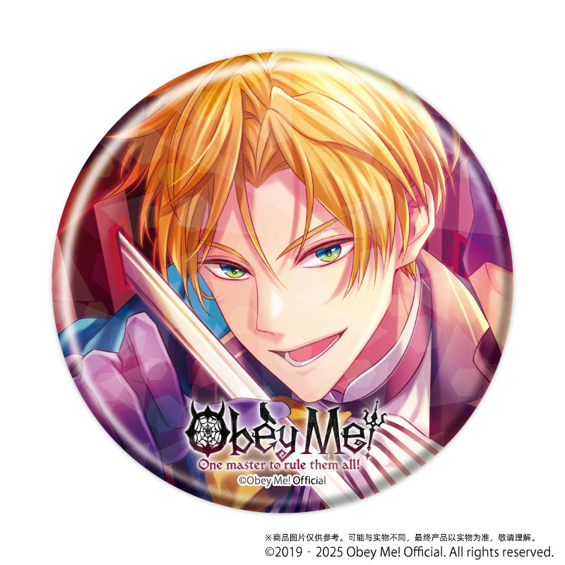 (1BOX=7)(Goods - Badge) Holographic Button Badge (65mm) Obey Me! 02 / Complete BOX (7 Types Total)(Art)