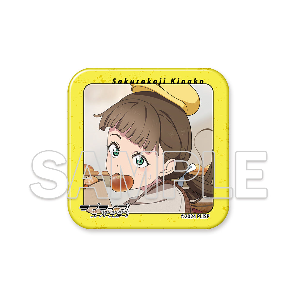 (Goods - Acrylic Stand) Love Live! Superstar!! Square Acrylic Plate & Tin Badge Set ~Behind the ”Aspire”~ - Kinako Sakurakoji