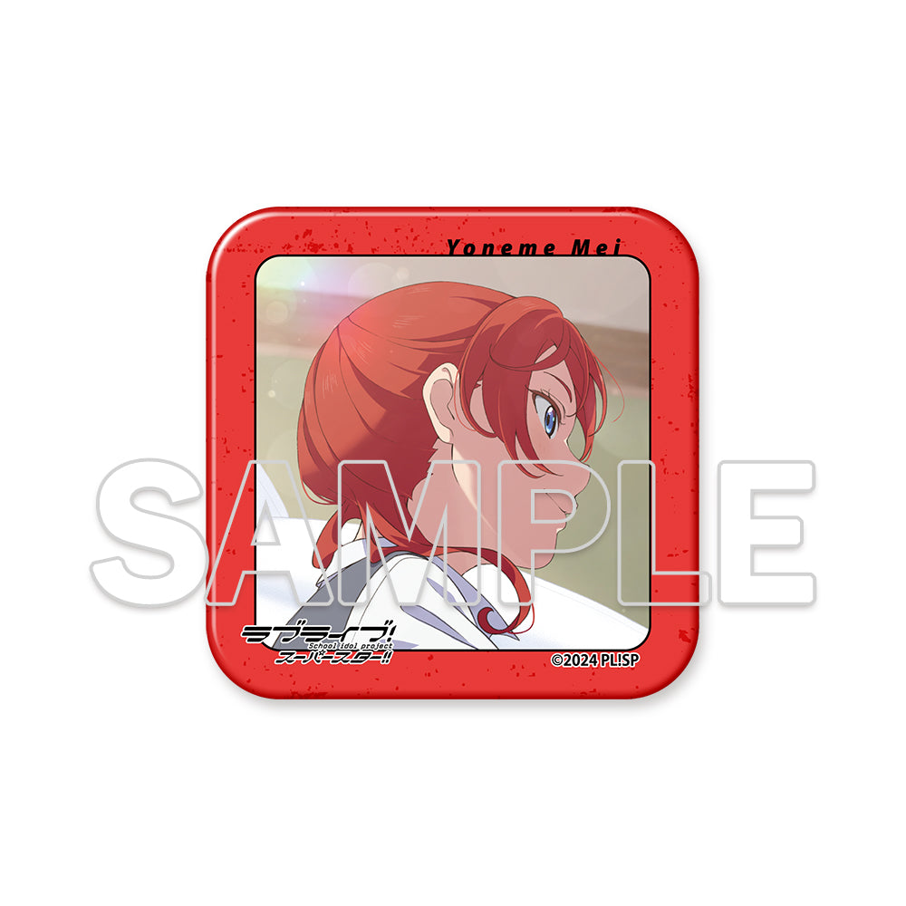 (Goods - Acrylic Stand) Love Live! Superstar!! Square Acrylic Plate & Tin Badge Set ~Behind the ”Aspire”~ - Mei Yoneme