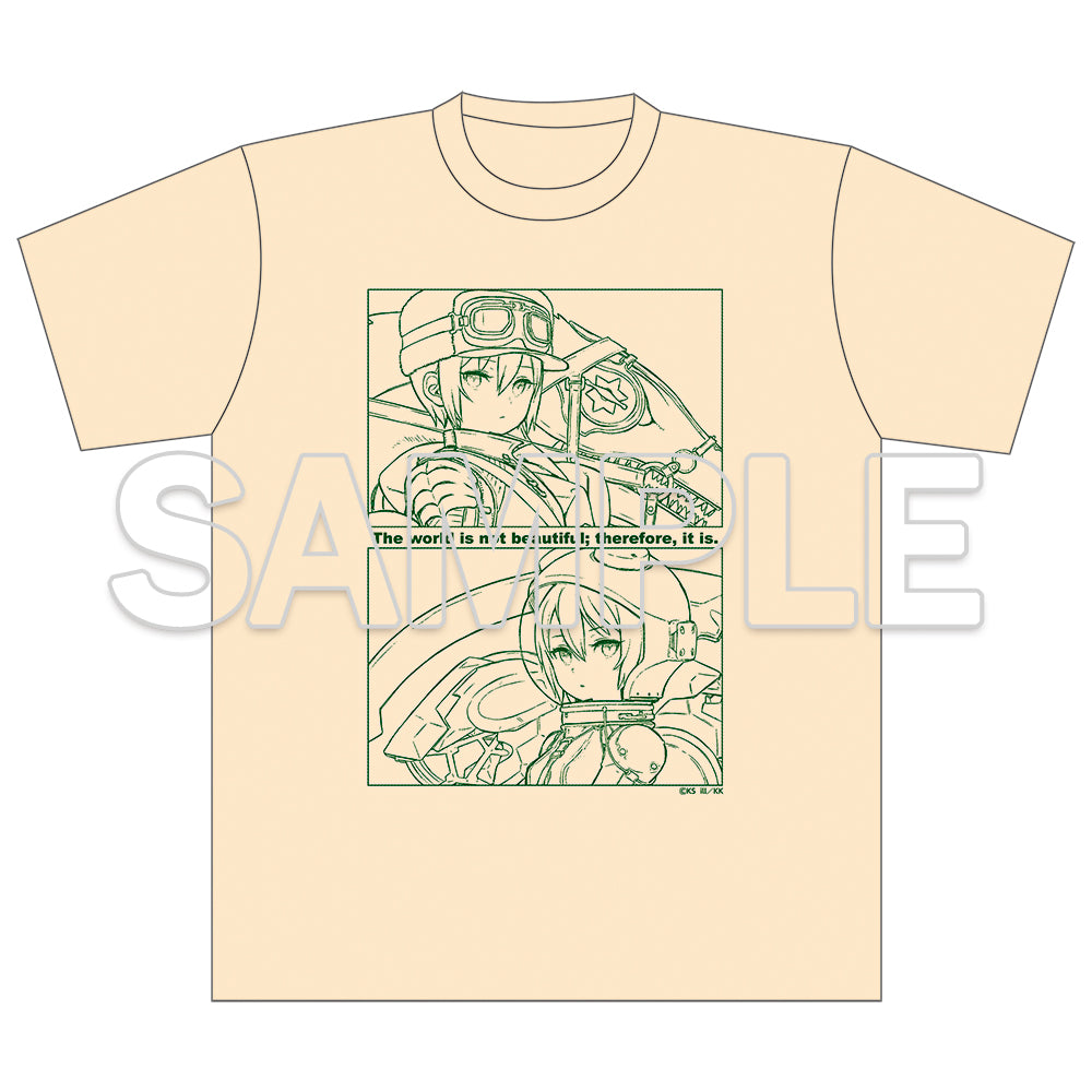 (Goods - Shirt) Kino's Journey -the Beautiful World- 25th Anniversary T-Shirt - C - Knight Kino & Pilot Kino Size L