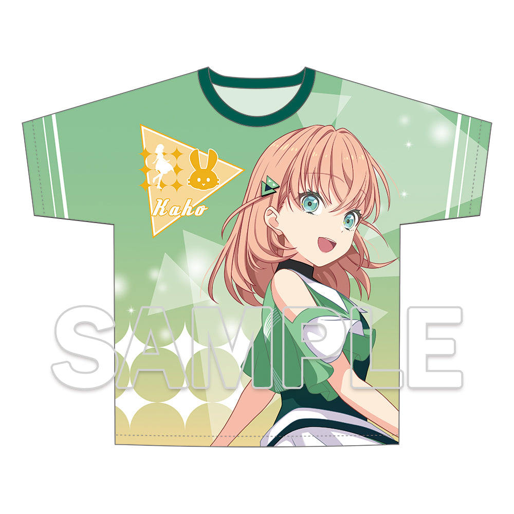 (Goods - Shirt) Love Live! Hasunosora Jogakuin School Idol Club Full Graphic T-shirt Ver. Emerald Dance - Kaho Hinoshita