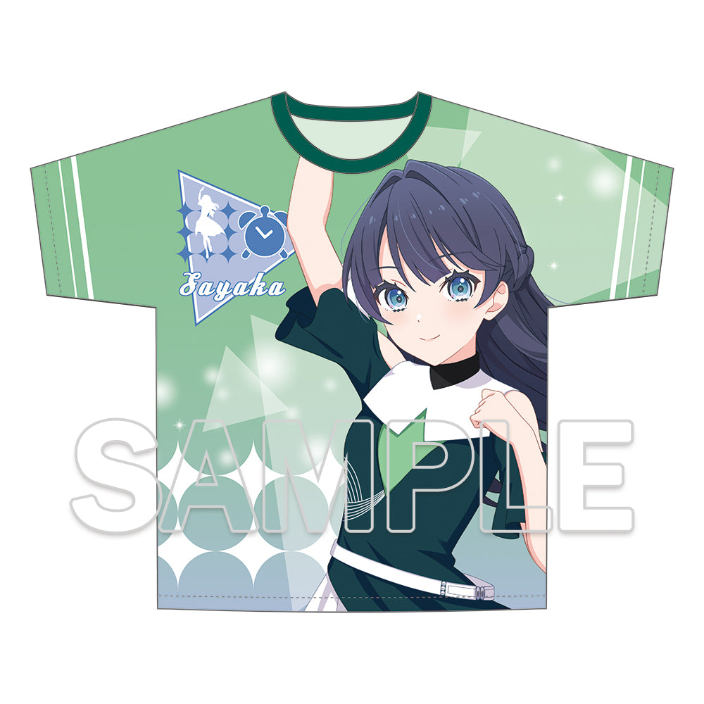(Goods - Shirt) Love Live! Hasunosora Jogakuin School Idol Club Full Graphic T-shirt Ver. Emerald Dance - Sayaka Murano