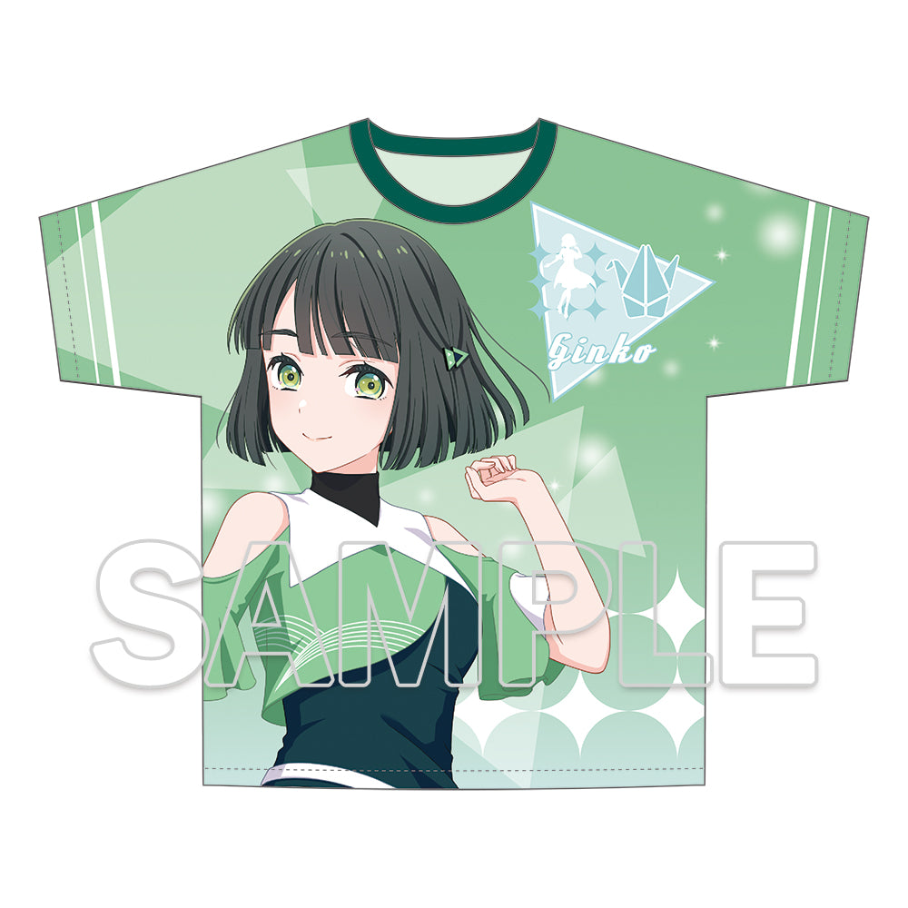 (Goods - Shirt) Love Live! Hasunosora Jogakuin School Idol Club Full Graphic T-shirt Ver. Emerald Dance - Ginko Momose