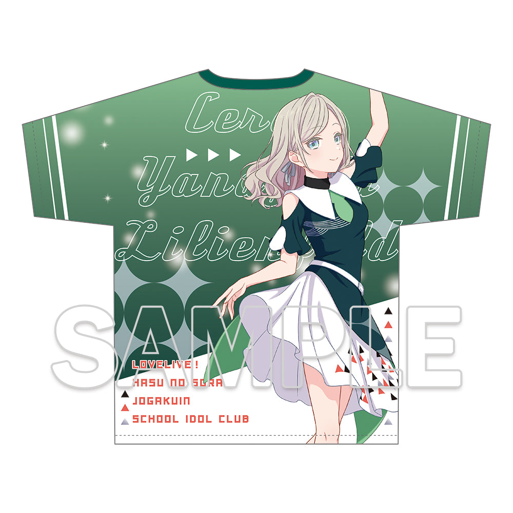 (Goods - Shirt) Love Live! Hasunosora Jogakuin School Idol Club Full Graphic T-shirt Ver. Emerald Dance - Ceras Yanagida Lilienfeld