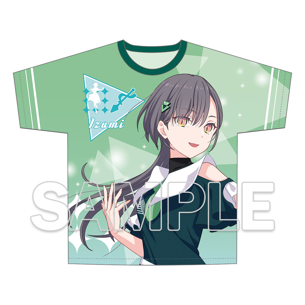 (Goods - Shirt) Love Live! Hasunosora Jogakuin School Idol Club Full Graphic T-shirt Ver. Emerald Dance - Izumi Katsuragi
