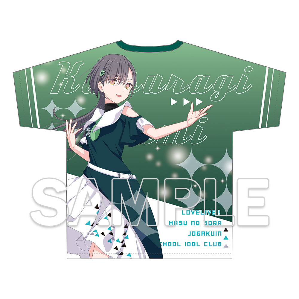 (Goods - Shirt) Love Live! Hasunosora Jogakuin School Idol Club Full Graphic T-shirt Ver. Emerald Dance - Izumi Katsuragi