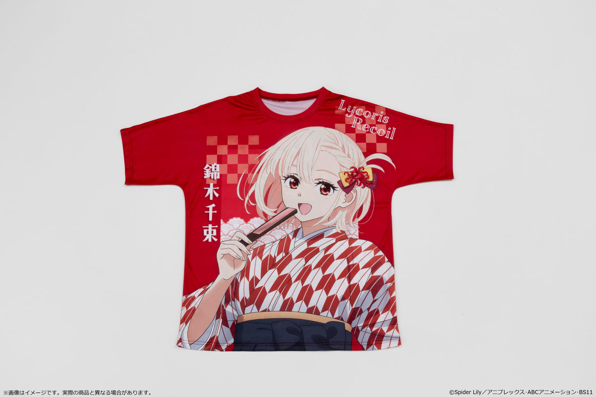 (Goods - Shirt) Lycoris Recoil TV Anime Series Full Graphic T-Shirt Japanese-Modern Style Ver. - Chisato Nishikigi
