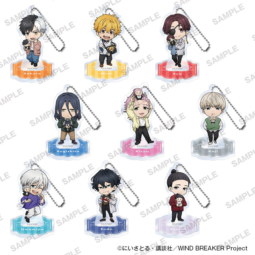 (1BOX=9)(Goods - Acrylic Stand) TV Anime WIND BREAKER Chibi Acrylic Stand Collection Together with Plushies Ver. Pack
