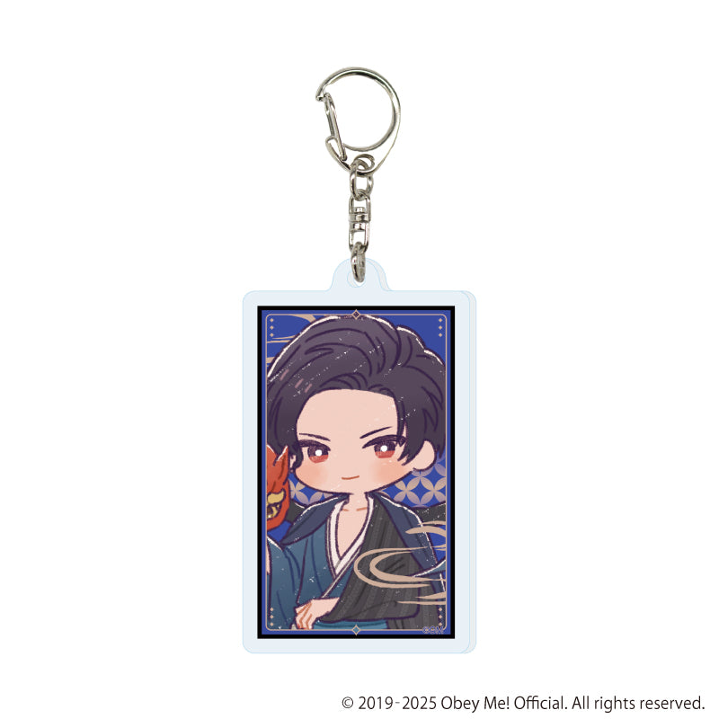 (1BOX=7)(Goods - Keychain) Obey Me! Nightbringer Acrylic Keychain 15 Hyakki Yagyo ver. (Retro Art)