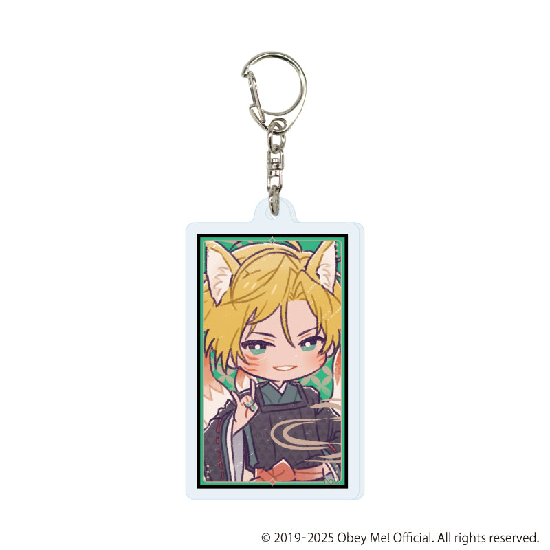 (1BOX=7)(Goods - Keychain) Obey Me! Nightbringer Acrylic Keychain 15 Hyakki Yagyo ver. (Retro Art)