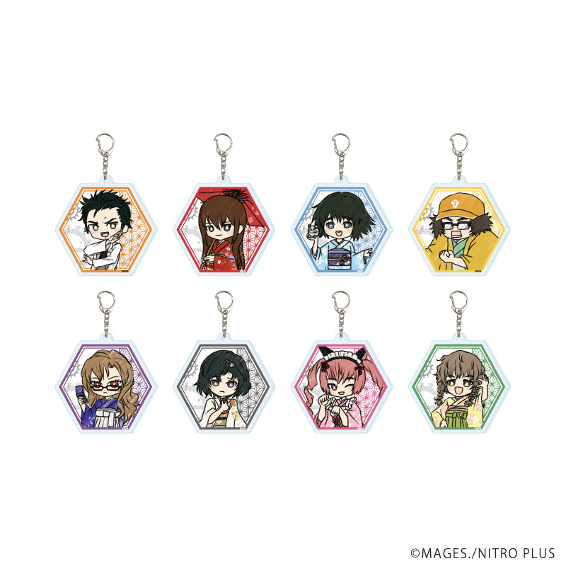(1BOX=8)(Goods - Keychain) STEINS;GATE Acrylic Keychain 01 Kimono ver. (GraffArt)