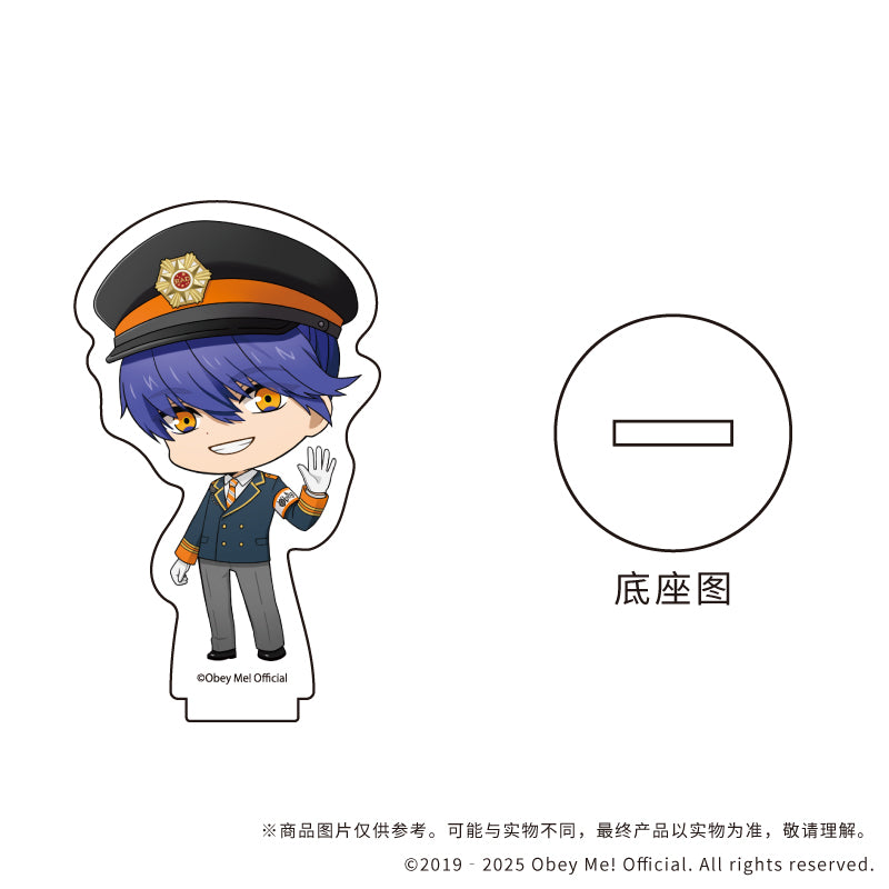 (1BOX=7)(Goods - Stand Pop) Acrylic Mini Stand Obey Me! 03 / Train Station Staff ver. (7 Types Total) (Chibi Art)