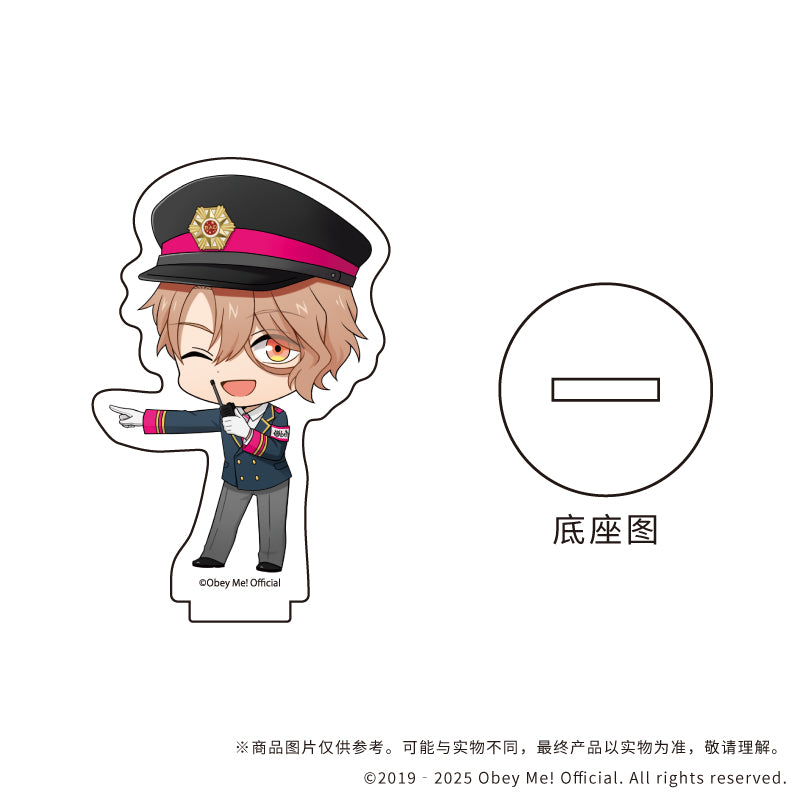 (1BOX=7)(Goods - Stand Pop) Acrylic Mini Stand Obey Me! 03 / Train Station Staff ver. (7 Types Total) (Chibi Art)