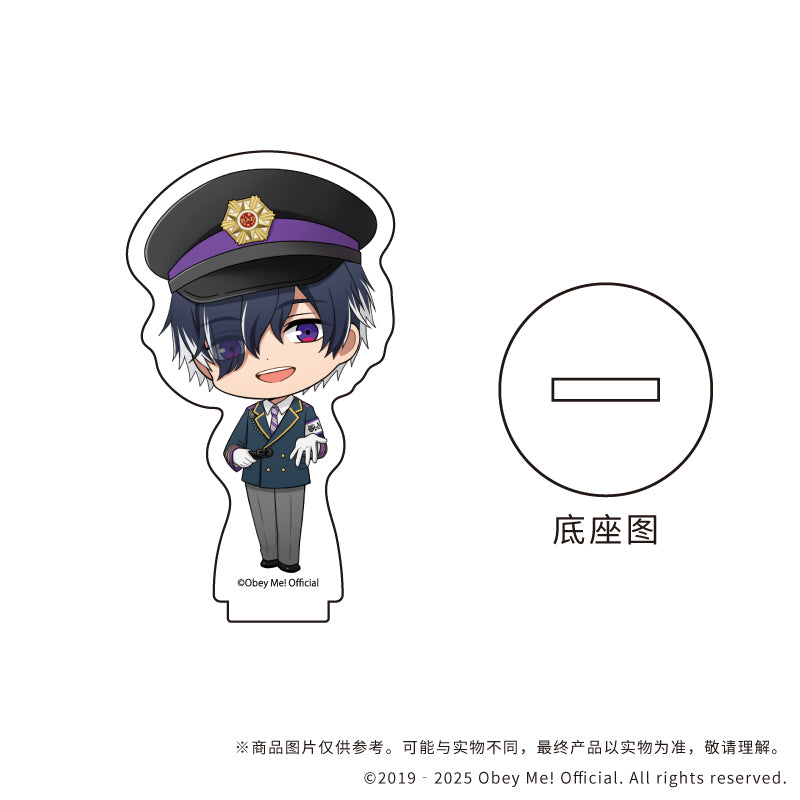 (1BOX=7)(Goods - Stand Pop) Acrylic Mini Stand Obey Me! 03 / Train Station Staff ver. (7 Types Total) (Chibi Art)