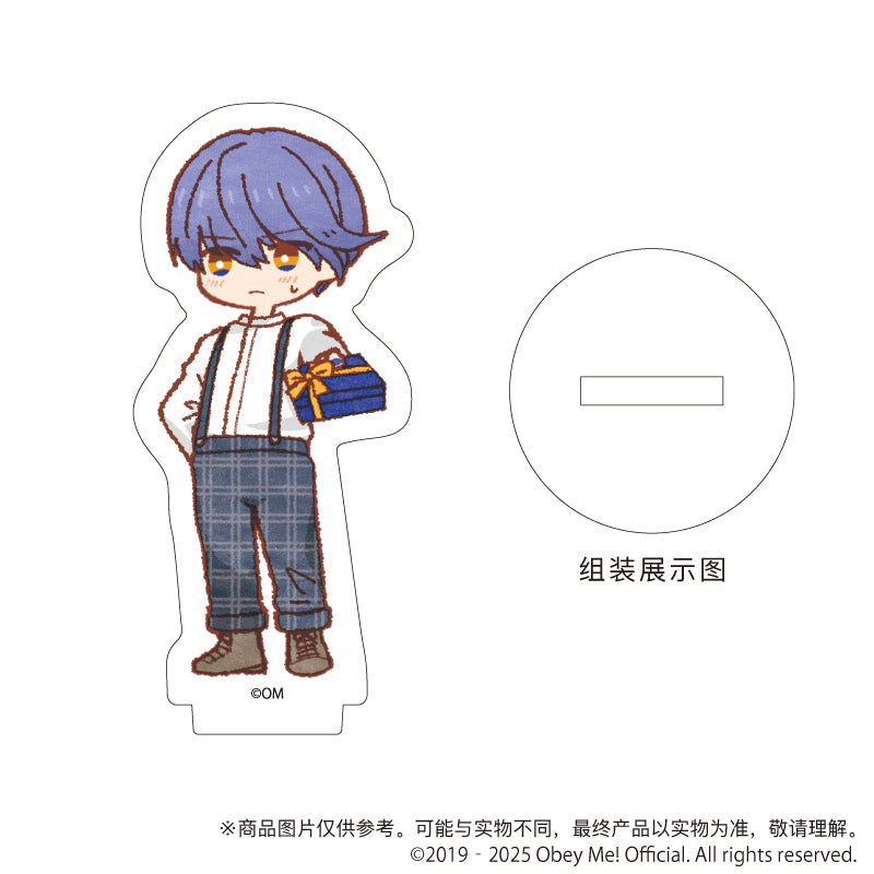 (1BOX=7)(Goods - Stand Pop) Obey Me! Nightbringer Acrylic Petit Stand 10 White Day ver. (Retro Art)