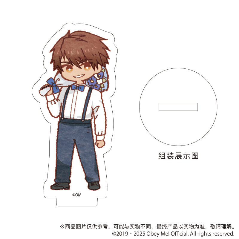 (1BOX=5)(Goods - Stand Pop) Obey Me! Nightbringer Acrylic Petit Stand 11 White Day ver. (Retro Art)