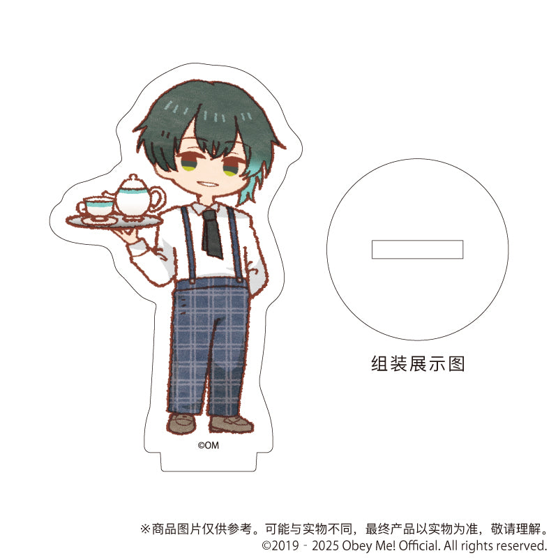 (1BOX=5)(Goods - Stand Pop) Obey Me! Nightbringer Acrylic Petit Stand 11 White Day ver. (Retro Art)