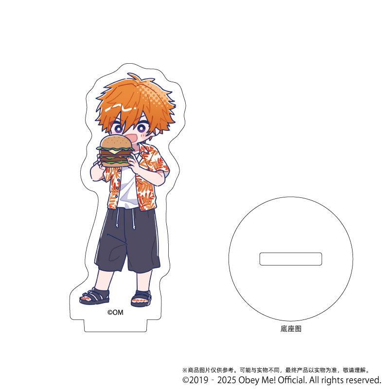 (1BOX=7)(Goods - Stand Pop) Obey Me! Nightbringer Acrylic Petit Stand 12 - Aloha Ver. (Candy Art)
