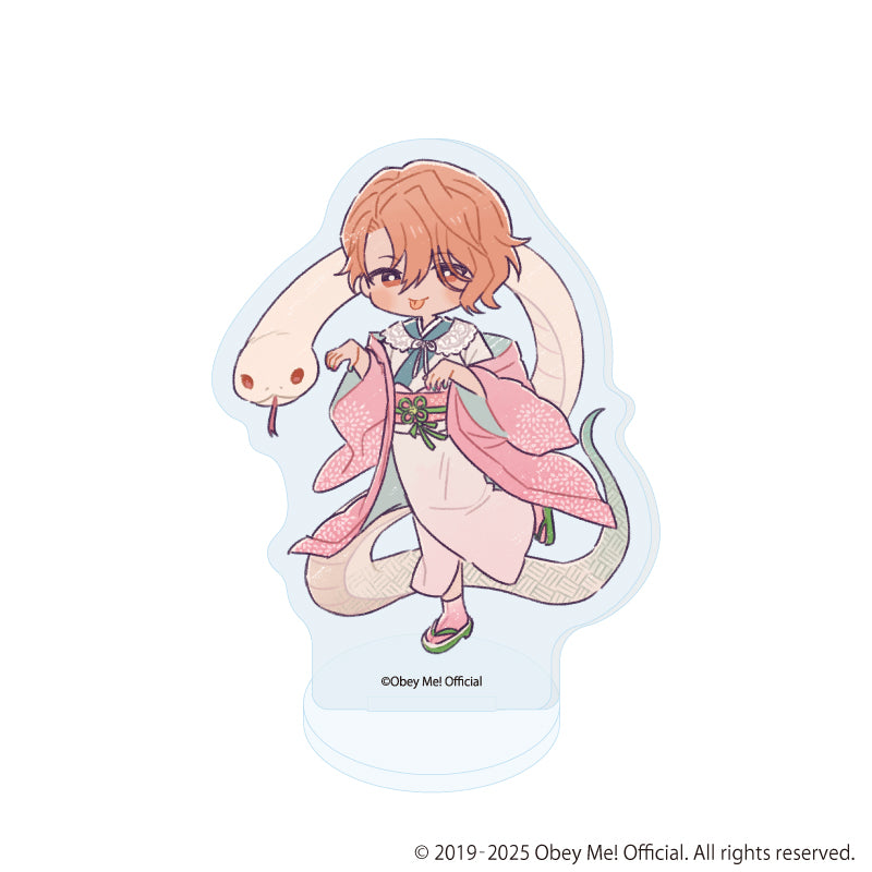 (1BOX=7)(Goods - Acrylic Stand) Obey Me! Nightbringer Acrylic Petit Stand 19 Hyakki Yagyo ver. (Retro Art)