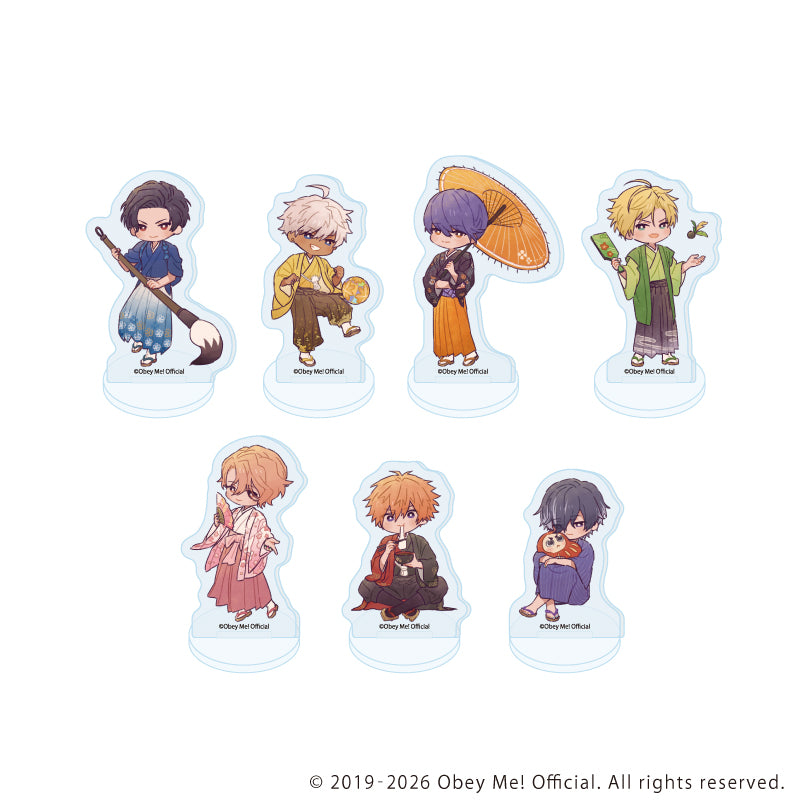 (1BOX=7)(Goods - Acrylic Stand) Obey Me! Nightbringer Acrylic Petit Stand 21 New Year ver. (Retro Art)